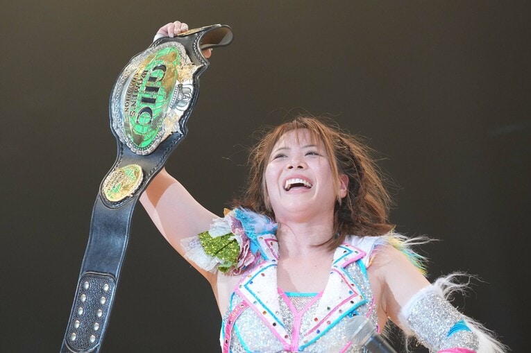 GHC女子王座戴冠を果たした岩谷麻優　©Essei Hara