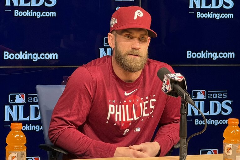 【“テレビに映らない”大谷取材写真】会見でのハーパー…写真はまだまだ続きます　©Naoyuki Yanagihara