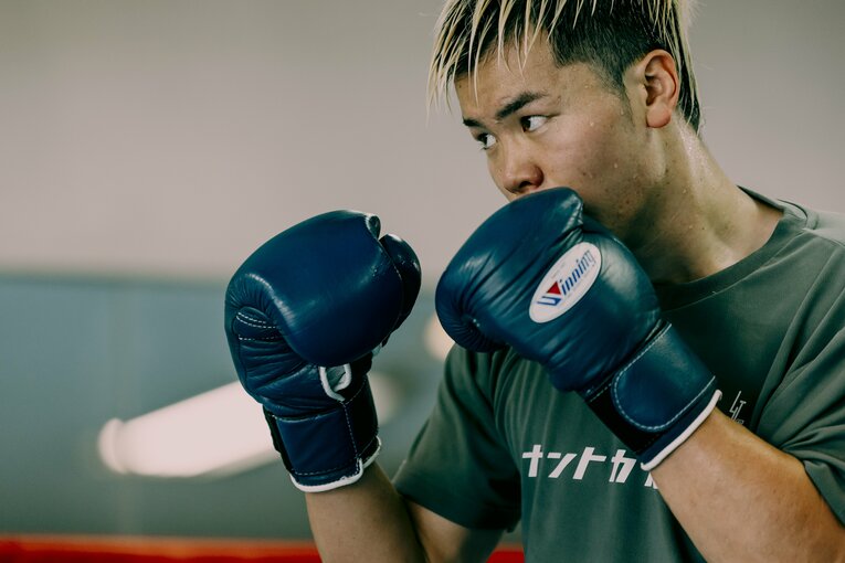 那須川天心のミット打ち（2024年5月撮影）©Kiichi Matsumoto