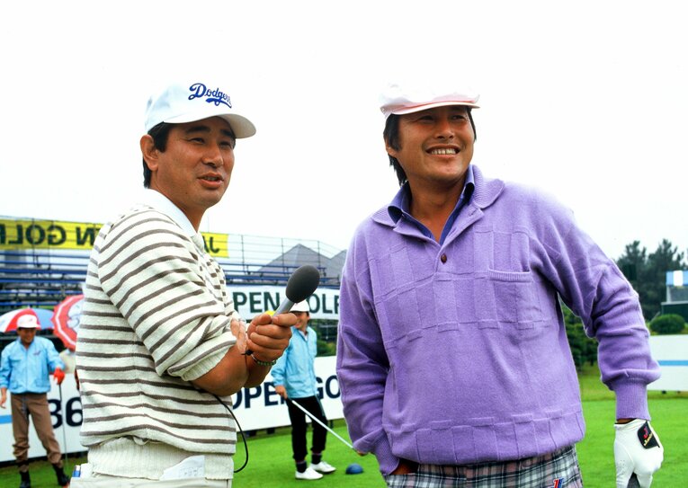 ジャンボ尾崎と　©Sports Graphic Number