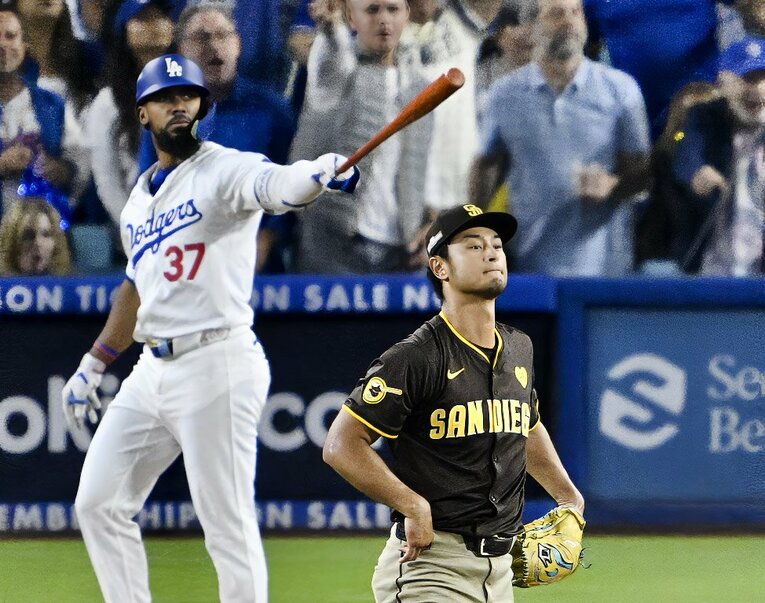 テオスカー・ヘルナンデスに本塁打を浴びたダルビッシュ　©Getty Images