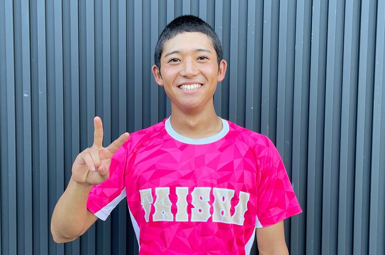 1番センター・藤原佑（3年）。準々決勝直後に「プロ志望届を出す意向」と報じられた ／ photograph by NumberWeb