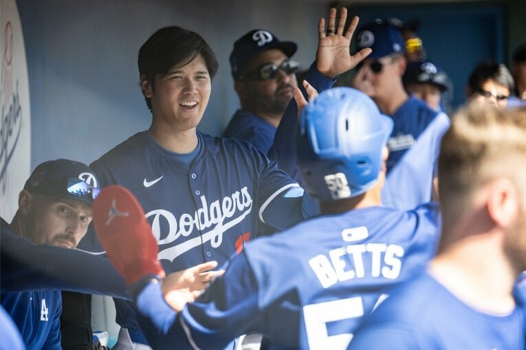 Numberカメラマンのオリジナル撮影「2024ドジャースキャンプ」での大谷（20枚超の9枚目）　©Nanae Suzuki