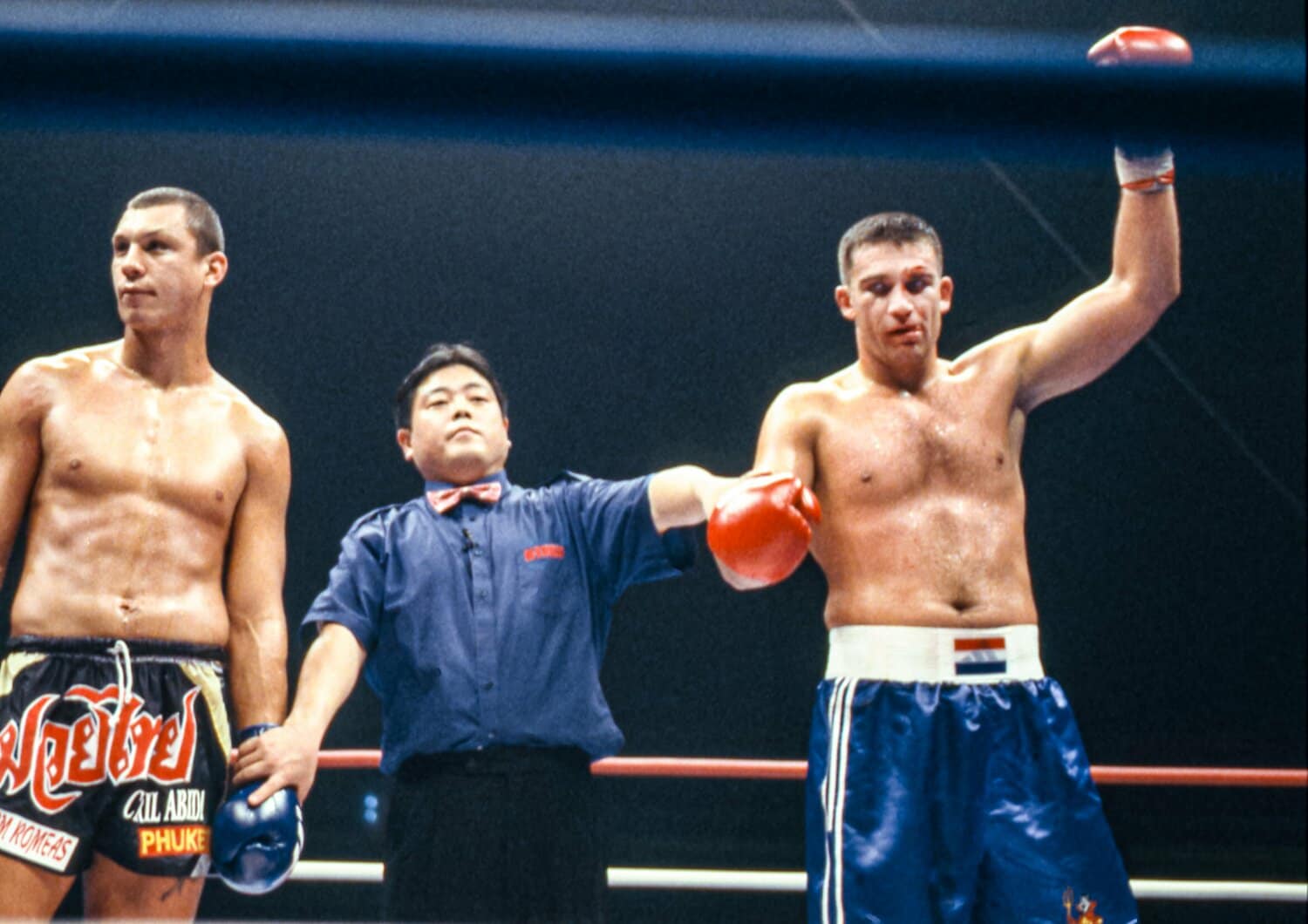 アーツは大流血もいとわず試合を続け、アビディへのリベンジを果たした　©Susumu Nagao