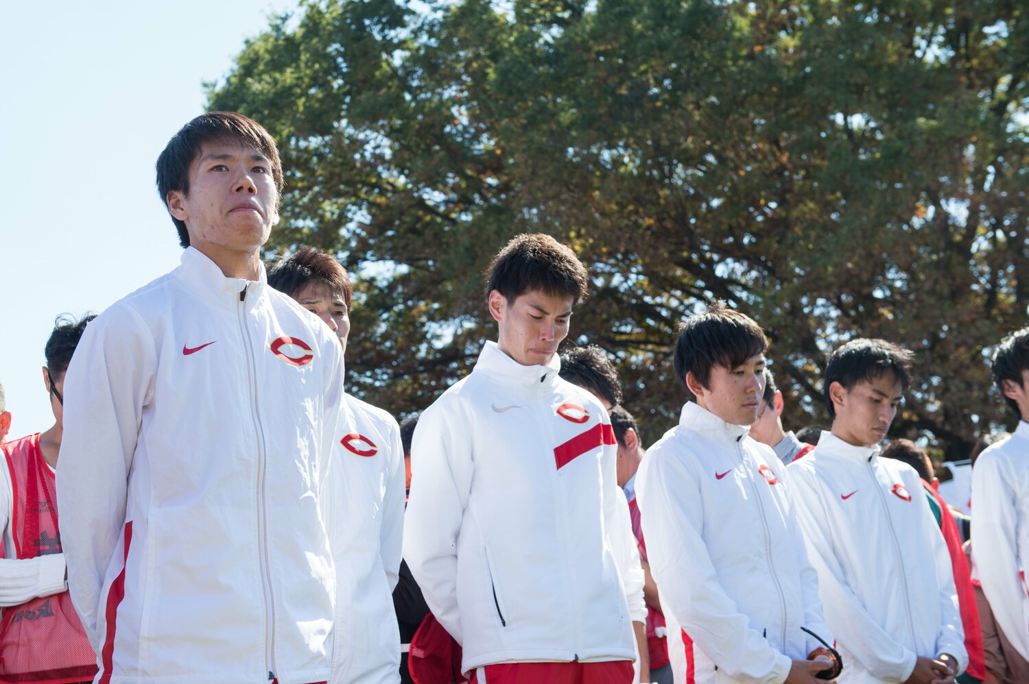 まさに矢面に立った1年生主将の舟津。現在は小森コーポレーション陸上部所属　©Nanae Suzuki