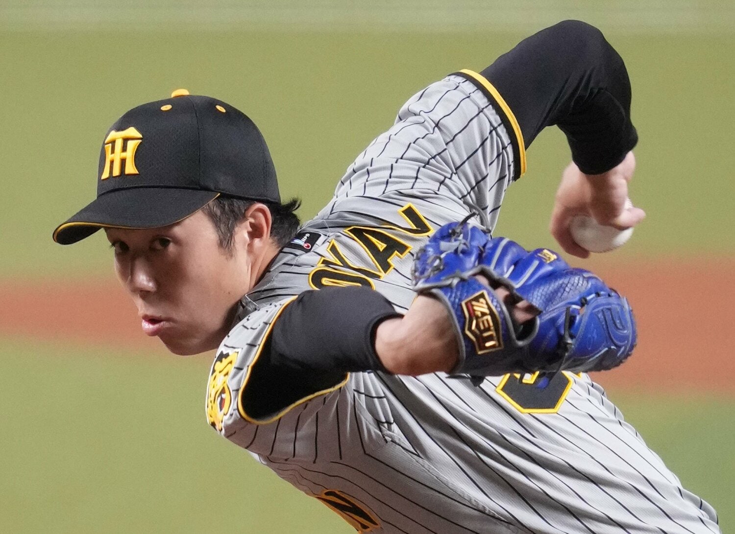 セ・リーグ最下位に沈む阪神で、交流戦まで4勝1敗の青柳晃洋　©Sankei Shimbun