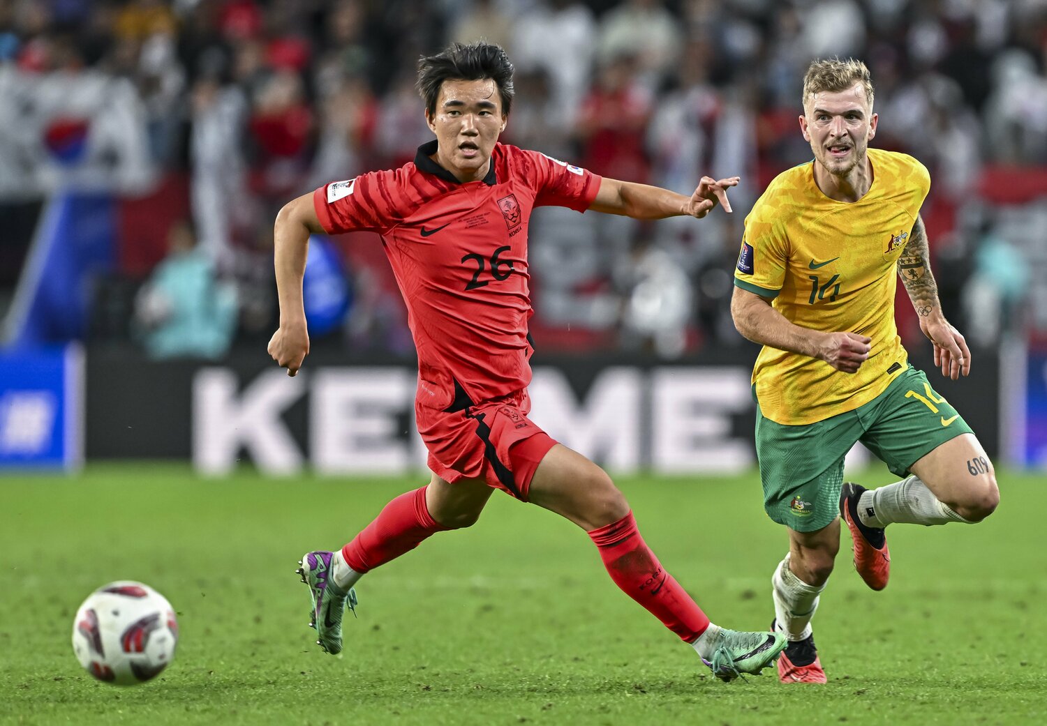 昨夏にセルティックへ加入したヤン・ヒョンジュン（21歳）。チームメイトである旗手怜央の負傷を心配するコメントもあった　©︎Getty Images