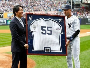 松井秀喜の心を震わせた、異例の引退セレモニー。～ヤンキースが称えた7年間の功績～