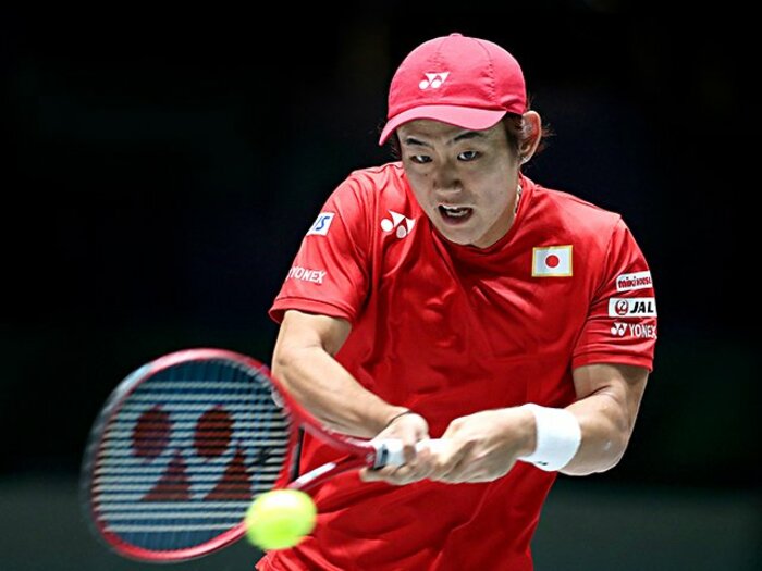 モンフィス撃破。西岡良仁の魔術と、錦織圭不在のデ杯に見た日本の進歩。＜Number Web＞ photograph by Getty Images