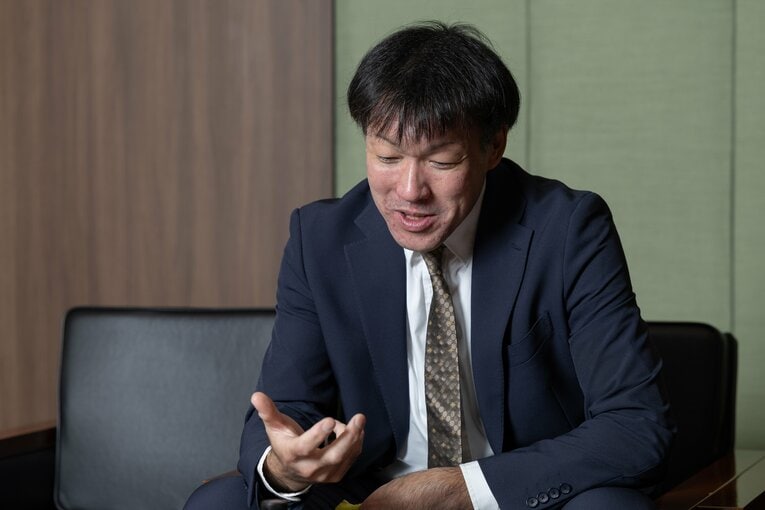 Number Webのインタビューに応じた多田野数人氏　©Tatsuo Harada