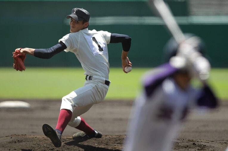 2012年、甲子園春夏連覇の大阪桐蔭でエースだった藤浪晋太郎 ©JIJI PRESS