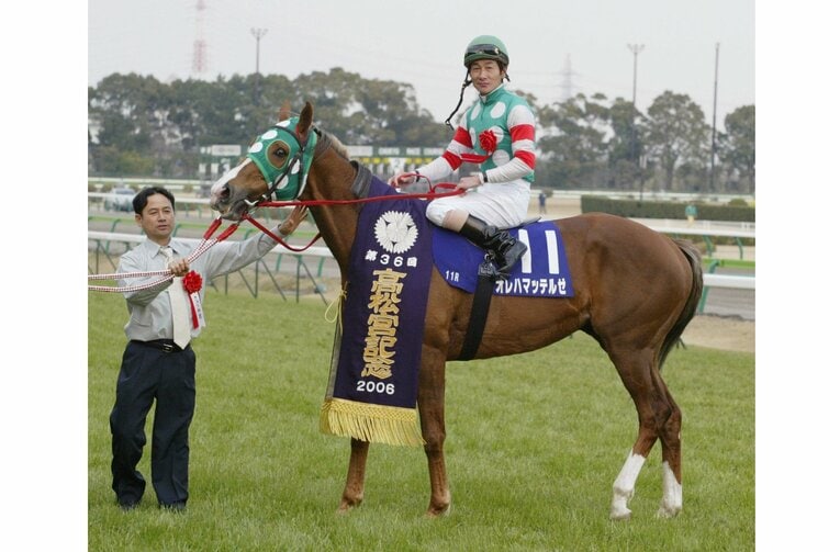 珍名馬として名高い「オレハマッテルゼ」。所有した小田切有一氏の存在が、田原氏に大きな影響を与えているという　©KYODO