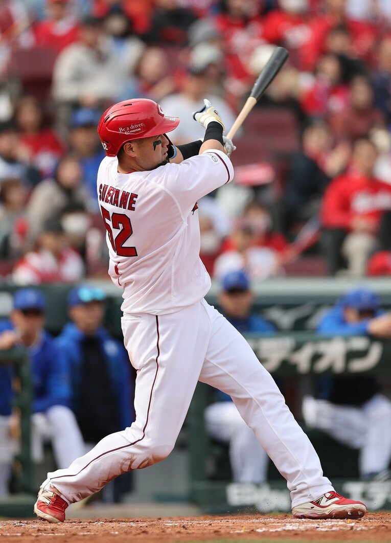 末包は東洋大、大阪ガスを経て、21年にドラフト6位で入団した　©JIJI PRESS