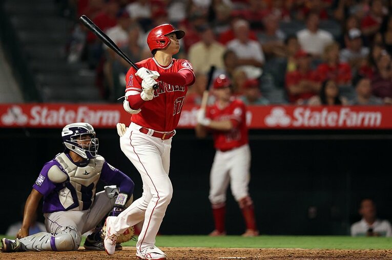 36号本塁打を放った大谷©Getty Images