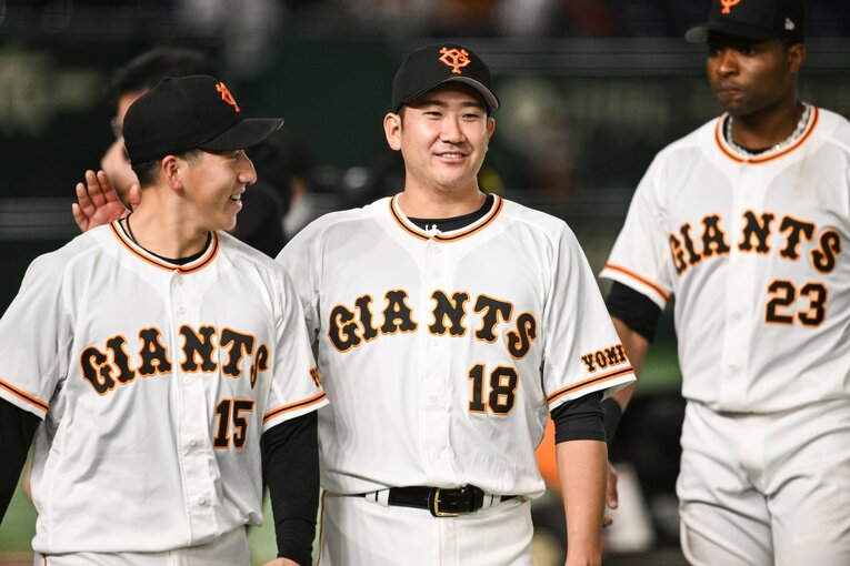 2022年開幕戦で先発した菅野に白星をプレゼント　©︎Nanae Suzuki