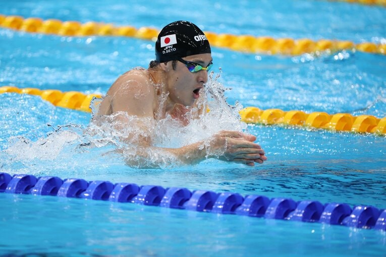 東京五輪ではメダル獲得ならずも、世界水泳では復活を印象づけた瀬戸　©JMPA