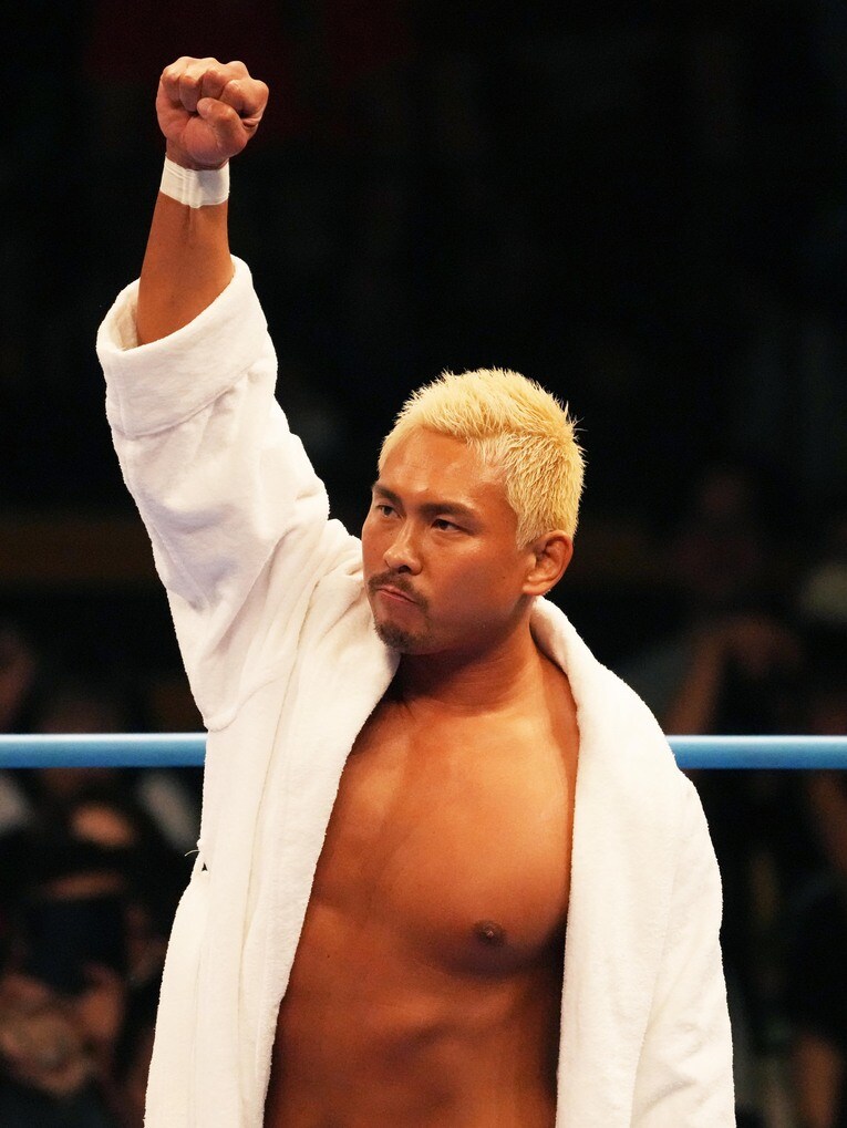 リングに上がった中嶋勝彦　©Essei Hara