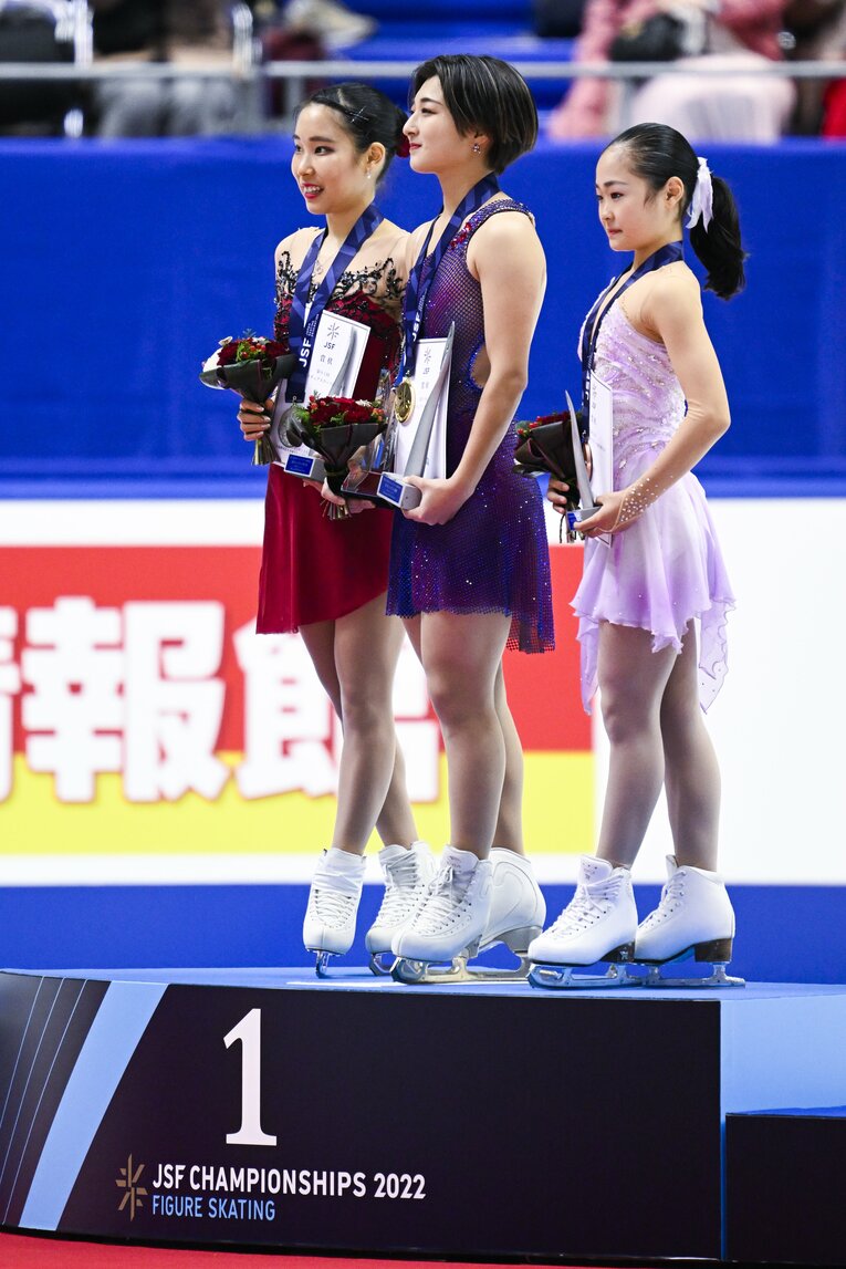 全日本選手権表彰式 ©Asami Enomoto