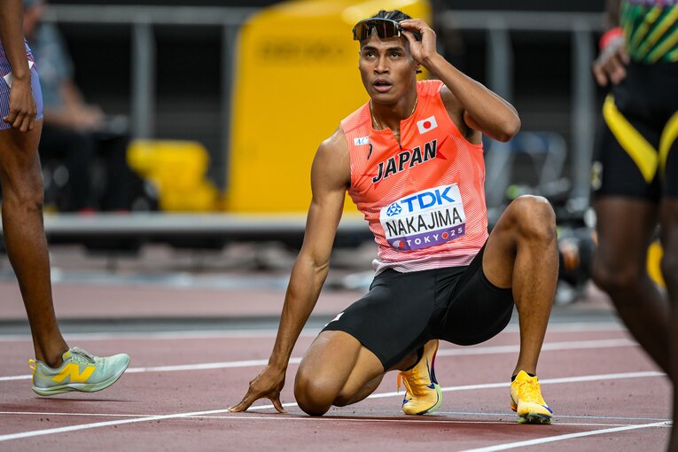 【東京世界陸上】1991年の高野進以来、34年ぶりとなる世界選手権での決勝進出を決めた中島　©Nanae Suzuki