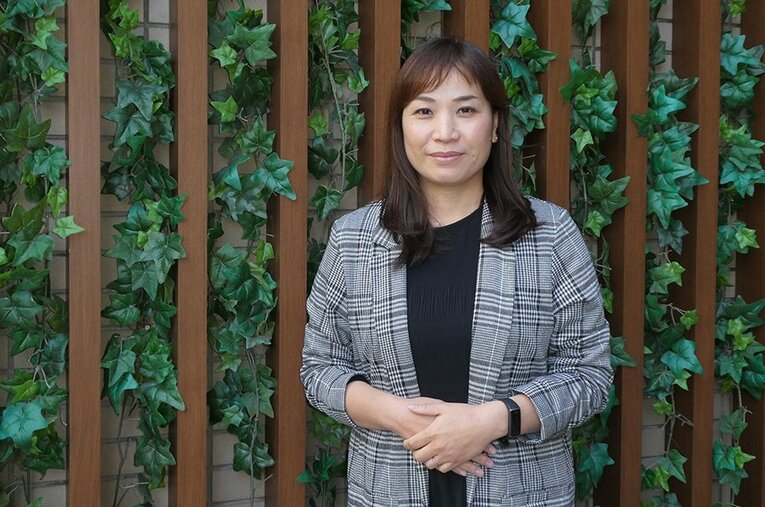 ヴィクトリーナ姫路での監督業と子育てを両立させていた竹下。「葛藤はあった」と4年間を振り返った。 ／ photograph by Noriko Yonemushi