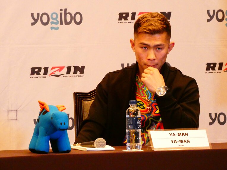 『RIZIN.33』会見でのYA-MAN　©Koji Fuse