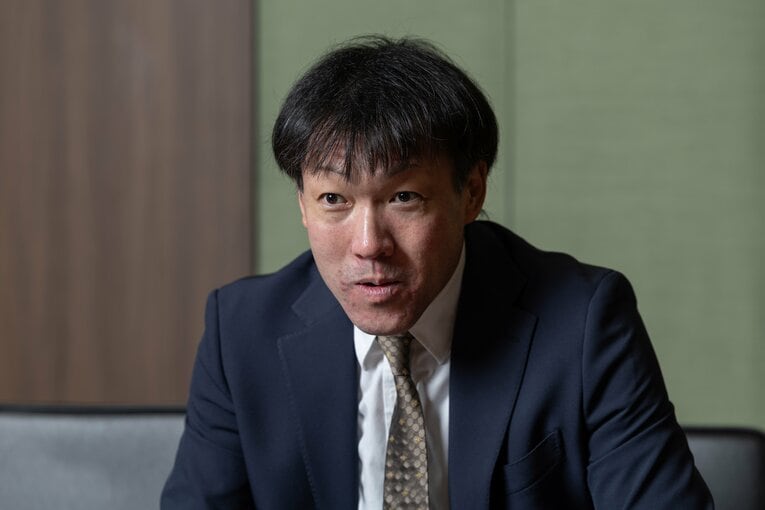 Number Webのインタビューに応じた多田野数人氏　©Tatsuo Harada