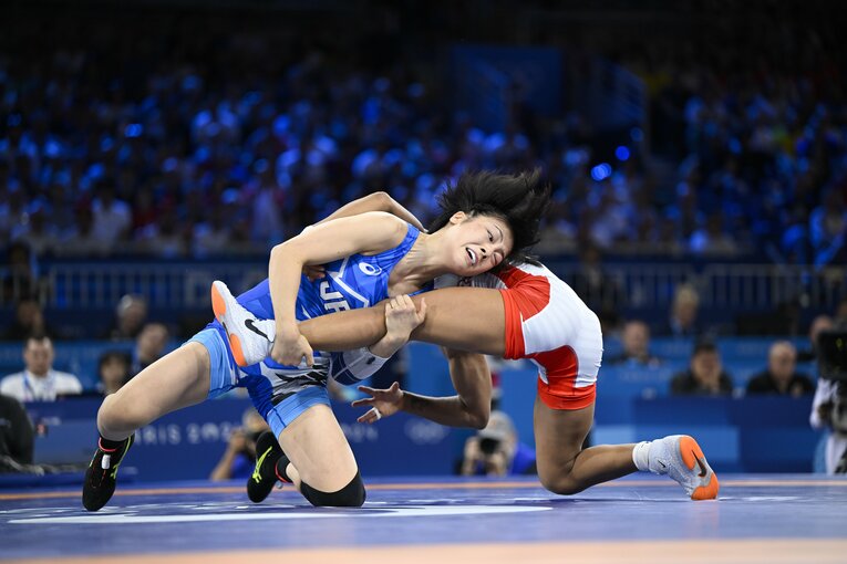 レスリング女子53kg決勝、藤波朱理vs.ルシアジャミレス・ジェペスグスマン　©Asami Enomoto/JMPA