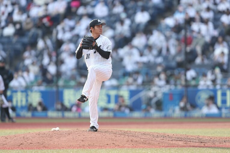 首脳陣からも全幅の信頼を置かれる佐々木千隼　©Chiba Lotte Marines
