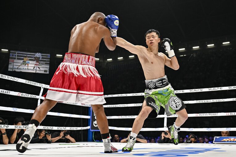洗練されたボクシングを披露した那須川天心　©︎Hiroaki Finito Yamaguchi