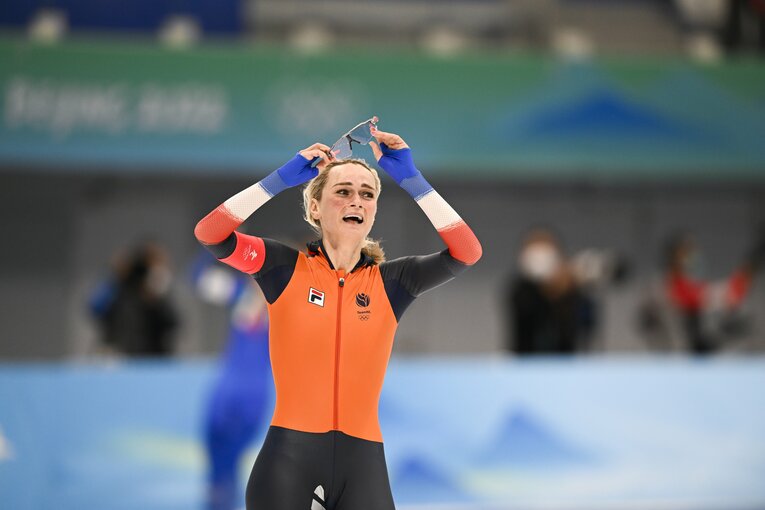 五輪新で金メダル獲得のイレーネ・スハウテン（オランダ）©Enomoto Asami／JMPA