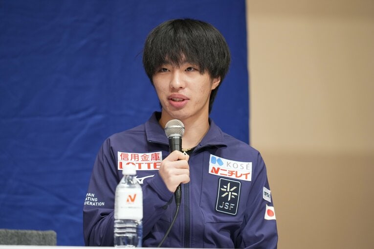 世界選手権の代表に選出され、会見ではその熱い思いを語った　©︎AFLO