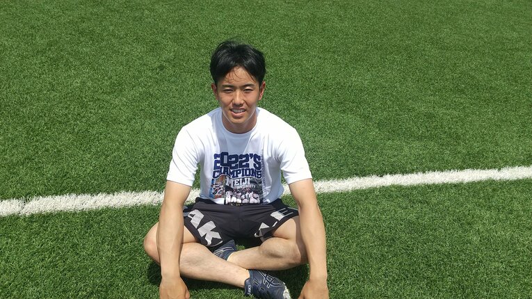 身長163cm、体重62kgの飯森（6月13日撮影）　©Tomohiro Motonaga