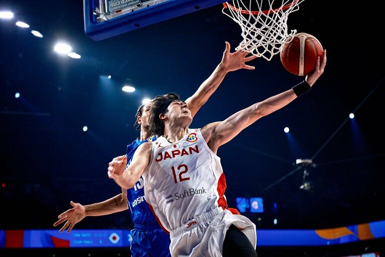 W杯フィンランド戦の渡邊雄太　©FIBA