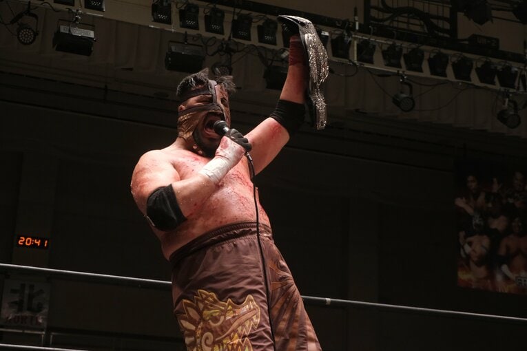 試合後のマイクも日本語で。FREEDOMSに欠かせない存在になっている