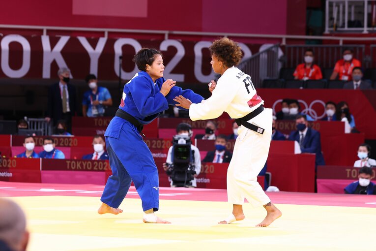 東京五輪で金メダルを獲得した阿部詩　©JMPA