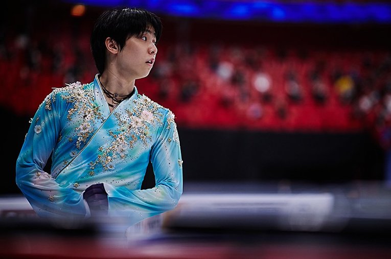SPで首位に立ったものの、フリー4位、総合3位となった羽生結弦 ／ photograph by Getty Images