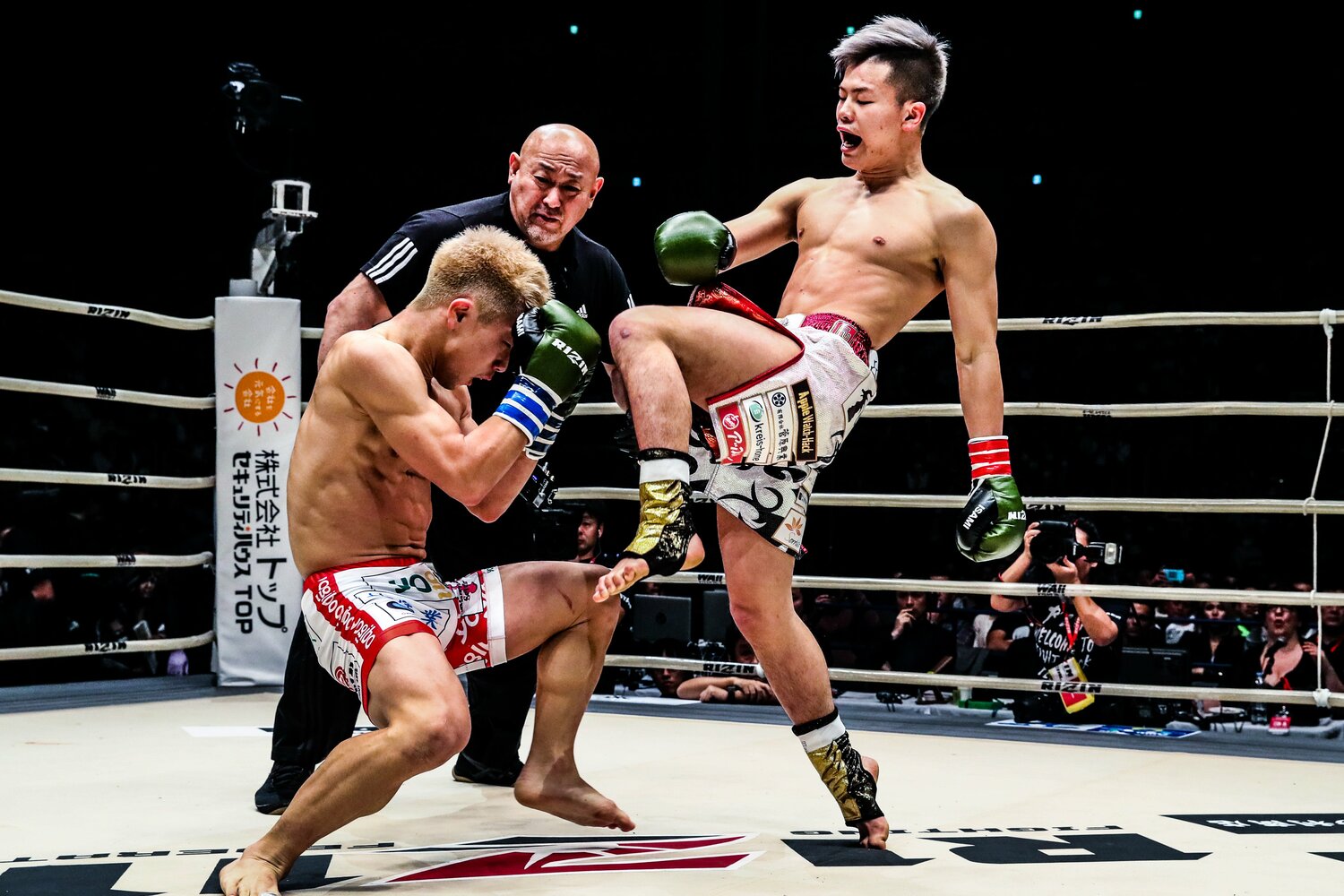 キックボクシングルールのワンナイトトーナメントで優勝した那須川。翌2018年9月には堀口とのドリームマッチが実現した ©RIZIN FF Susumu Nagao