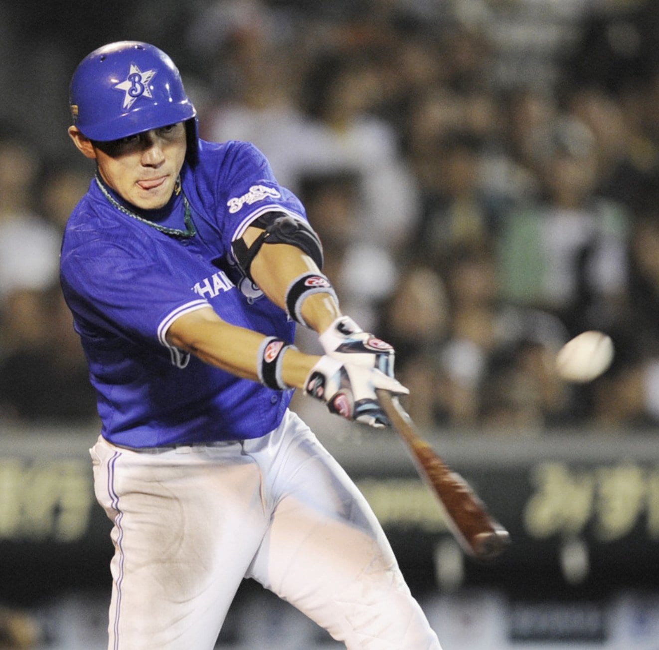 2008年、首位打者を獲得した©Kyodo News