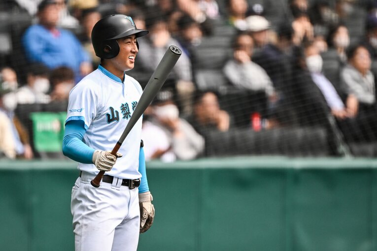 プロ注目の山梨学院・高橋海翔（野手）　©Nanae Suzuki