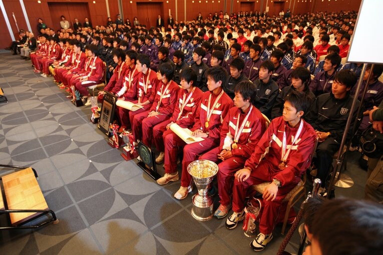 87回大会で18年ぶりに総合優勝を果たし、史上3校目となる「学生駅伝3冠」を達成した早稲田大学（2011年）©︎Shigeki Yamamoto