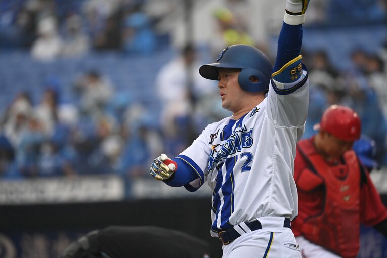 オープン戦では好調な仕上がりをアピールしている牧　©Naoya Sanuki