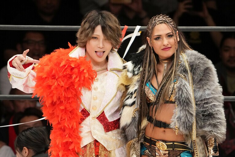 マリーゴールドの旗揚げ戦でジュリアとタッグを組んだ林下詩美。5月20日、後楽園ホール　©Masashi Hara