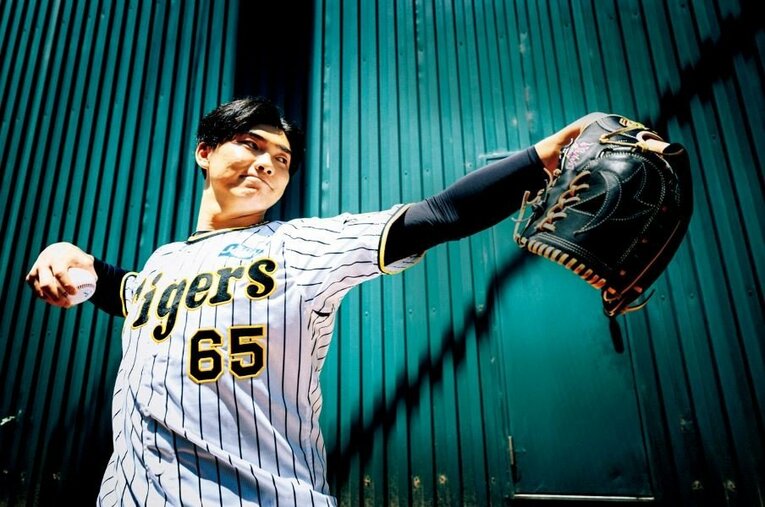 2022年はセ・リーグの最優秀中継ぎ賞に輝き、独立リーグ出身選手として初のWBC戦士となった阪神・湯浅京己　©Kiichi Matsumoto