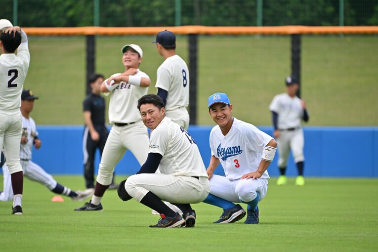 昨年６月の侍ジャパン大学代表合宿で　青学大の西川史礁　©︎Hideki Sugiyama