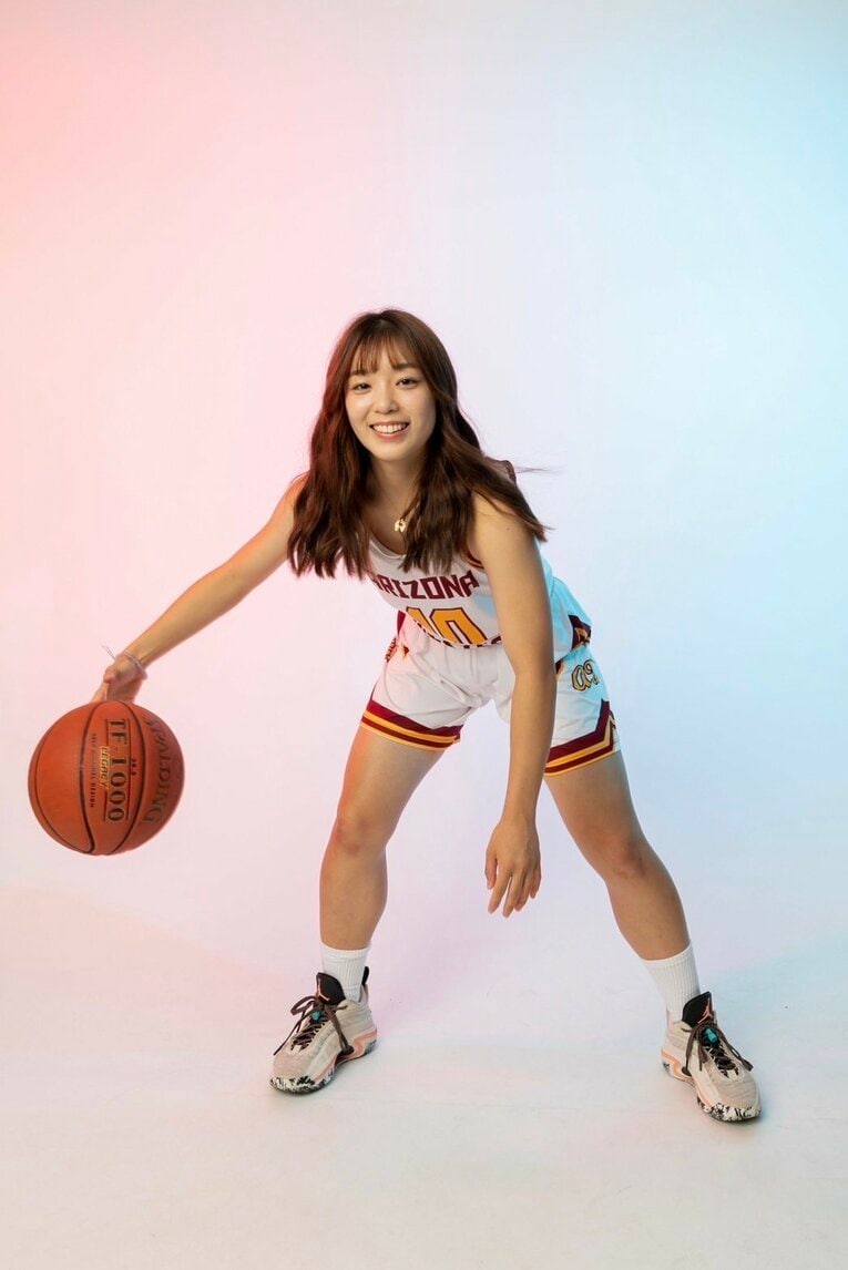 岡田大河の姉である来夢も現在、アメリカの大学にバスケ留学中だ（写真／卓也さん提供）