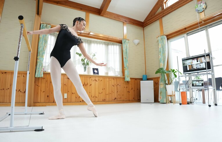 オンラインで現地レッスンを受けるも、難しさがあると語った　©Akito Iwamoto