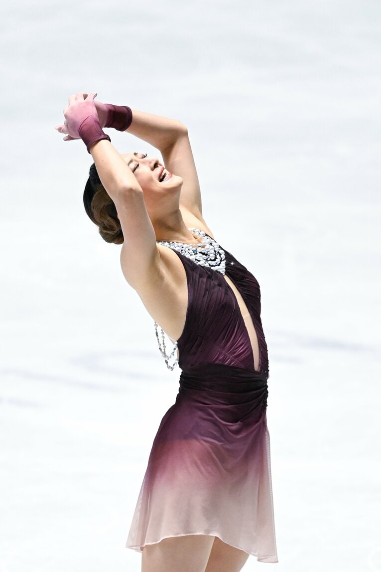 自身最後の全日本選手権で圧巻の演技を見せた坂本花織【スワイプするとそのほかの写真もご覧になれます】　©Asami Enomoto