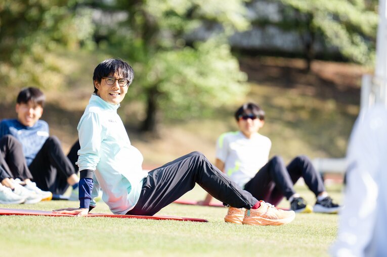 練習に参加する工藤　©Shiro Miyake