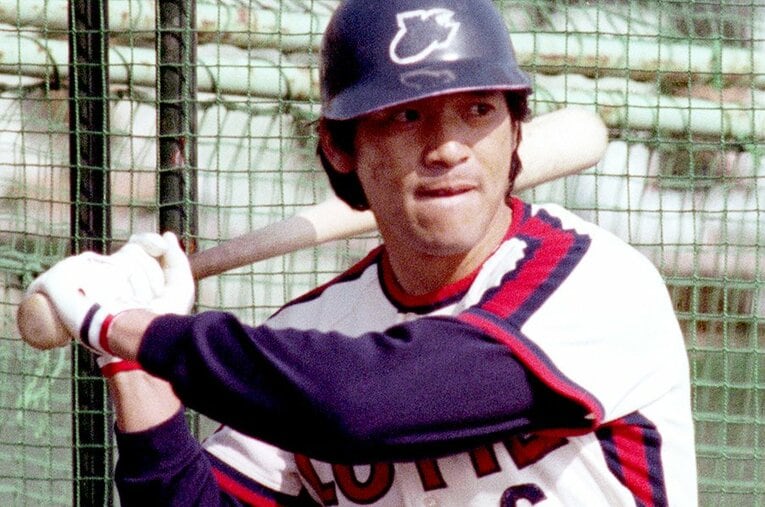 1983年2月の落合博満。“練習嫌い”だったとはいえ、練習の質は群を抜いていたという ／ photograph by Kyodo News