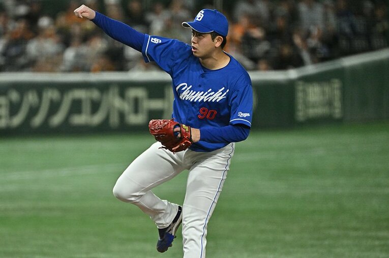 2026年シーズンも中日ドラゴンズのストッパーとしての活躍が期待される松山晋也 ／ photograph by Hideki Sugiyama